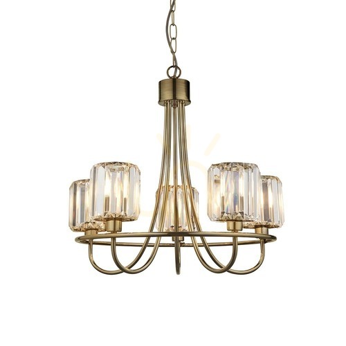 Sprawdź Lampa wisząca Endon Berenice mosiądz 5xE14 51 cm