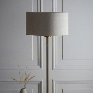 Lampa stojąca Endon Highclere mosiądz 150 cm tkanina E27 small 4