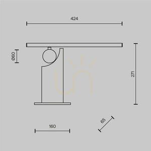 Lampa biurkowa Maytoni MONUMENTO czarna LED 9W dimmable MOD467TL-L9B3K small 7