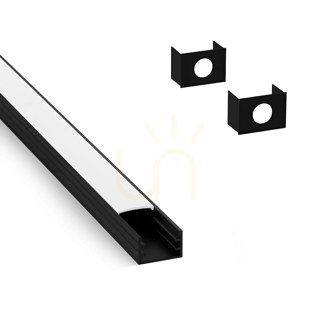 Wyświetl Profil LED natynkowy NT EKO-LIGHT EKG2434 czarny z kloszem mlecznym 2 m Profil LED natynkowy NT EKO-LIGHT EKG2434 czarny z kloszem mlecznym 2 m
