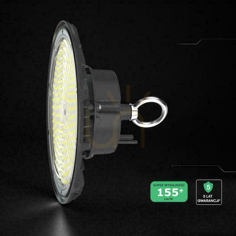 Zobacz Oprawa V-TAC LED UFO high bay IP65 ALU 155Lm/W 200W VT-91202 4000K 31000lm 5 lat gwarancji Oprawa V-TAC LED UFO high bay IP65 ALU 155Lm/W 200W VT-91202 4000K 31000lm 5 lat gwarancji