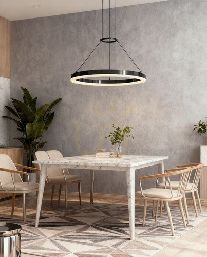 Sprawdź Lampa wisząca LED Aviano PERPIGNON 6049-0110, czarny chrom, 50 cm