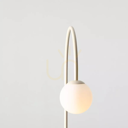 Sprawdź Lampa stojąca Aldex Una Cream beżowa metal szkło 157 cm 1116A9