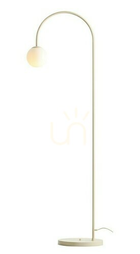 Sprawdź Lampa stojąca Aldex Una Cream beżowa metal szkło 157 cm 1116A9