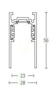 Szyna magnetyczna łukowa 48V Ø1200 mm czarna 22102 Zambelis small 1