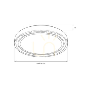 Plafon LED Vigo ø480 mm 36 W 4000 K biały small 6