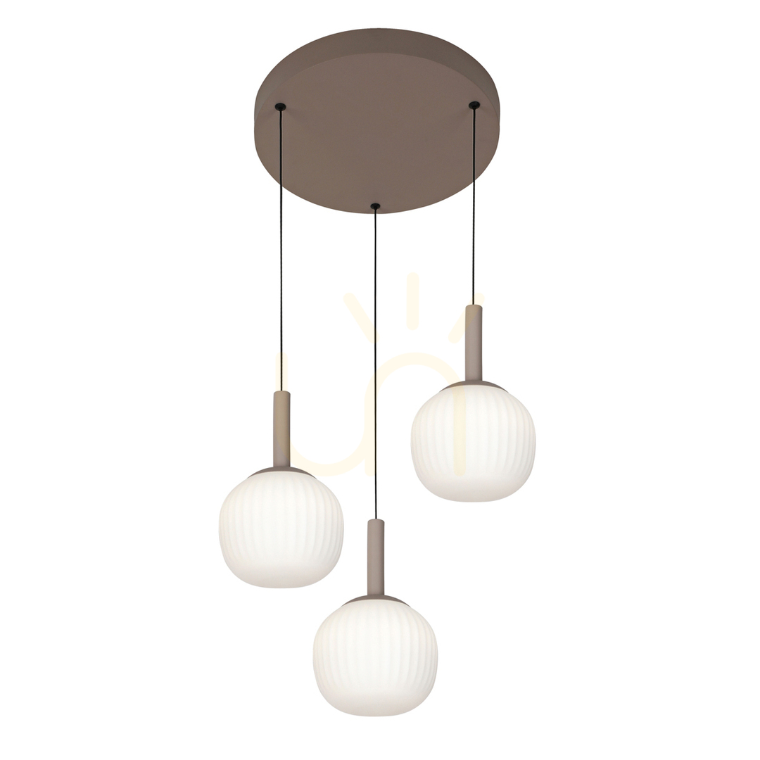 Sprawdź Lampa Wisząca Italux Montes LED 3-punktowa brązowa szkło 43 cm PND-02217-3-BRO Lampa Wisząca Italux Montes LED 3-punktowa brązowa szkło 43 cm PND-02217-3-BRO