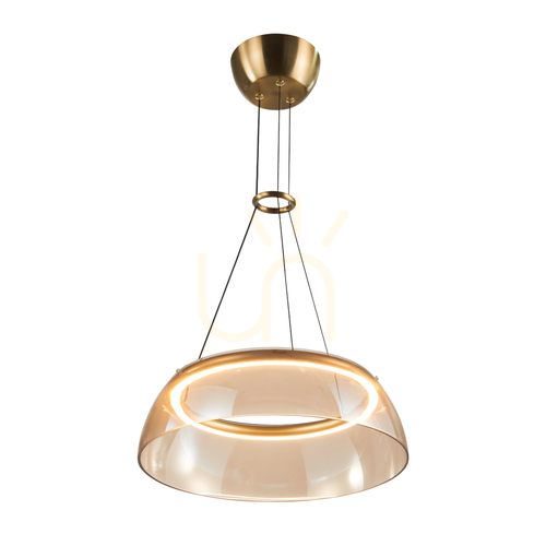 Sprawdź Lampa Wisząca Italux Torpe LED Bursztynowa Złota PND-24030-1-GD