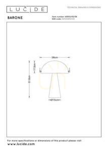 Lampa stołowa Lucide BARONE beżowo-złota metalowa retro 38 cm 65502/52/38 small 4