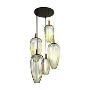 Lampa Wisząca Lucide AURELIE Złota Czarna Metalowa Nowoczesna 5x MR11 21442/15/10 small 1