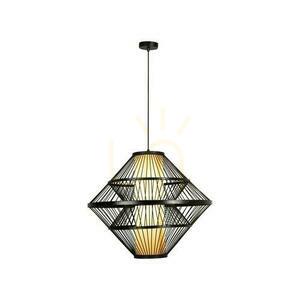 Lampa wisząca Lucide PASQUINO 60 cm, czarna, fornir sklejkowy, E27 small 0
