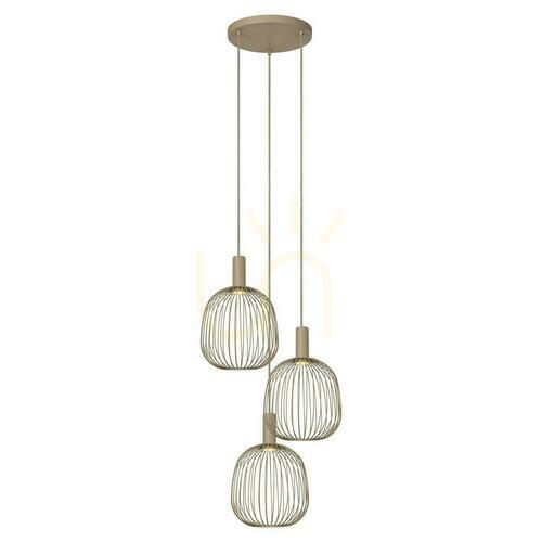 Sprawdź Lampa Wisząca Lucide Esterel Beżowa Metalowa 3-Punktowa 21446/13/41