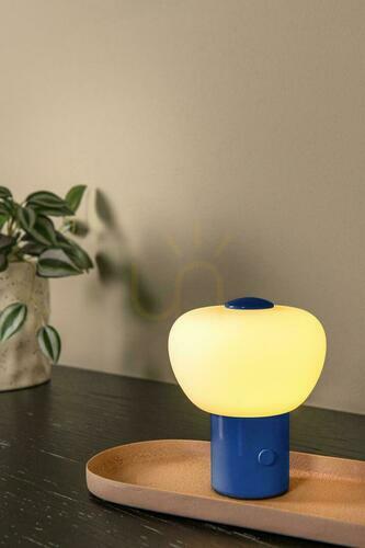 Sprawdź Niebieska akumulatorowa lampa stołowa Lucide GUSTAV 44521/01/35 LED 0,8 W 2700 K