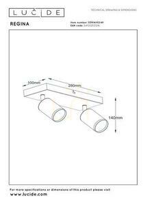Plafon Lucide REGINA 2xGU10 beżowy aluminiowy 28 cm IP20 53914/02/41 small 4