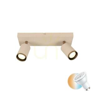 Plafon Lucide REGINA 2xGU10 beżowy aluminiowy 28 cm IP20 53914/02/41 small 0