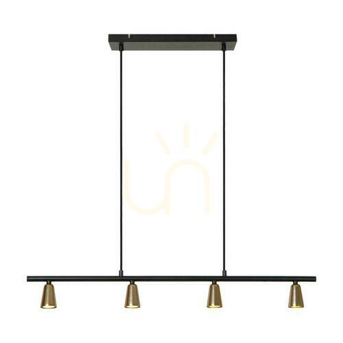 Sprawdź Lampa Wisząca Lucide TIANA 4xGU10 Beżowo-Czarna Metalowa Nowoczesna 95 cm 65401/04/05