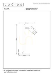 Lampa stołowa Lucide TIANA beżowa metalowa GU10 46 cm 65501/01/41 small 4
