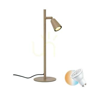 Lampa stołowa Lucide TIANA beżowa metalowa GU10 46 cm 65501/01/41 small 0