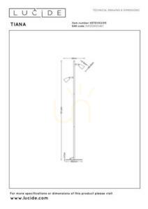 Lampa podłogowa Lucide TIANA beżowa czarna metalowa GU10 2-punktowa small 5