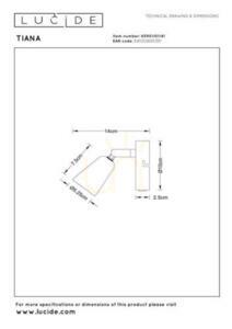 Kinkiet Lucide TIANA beżowy metal GU10 65901/01/41 small 4