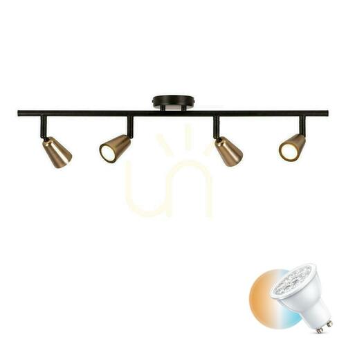 Sprawdź Plafon zewnętrzny Lucide TIANA beżowy czarny metal GU10 4x25W 76 cm