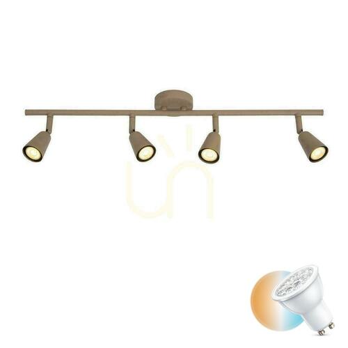 Sprawdź Spot sufitowy Lucide TIANA taupe metalowy 4xGU10 76 cm 65901/04/41