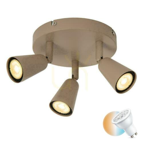 Sprawdź Plafonowy reflektor Lucide TIANA taupe 3xGU10 65901/13/41