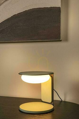 Sprawdź Lampa stołowa Lucide ALINDA zielona LED 9 W 20 cm, drewno i szkło 77591/15/33