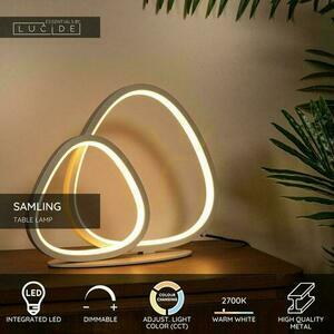Lampa stołowa Lucide SAMLING beżowa metalowa LED 16 W 78502/14/41 small 3