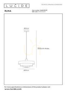 Lampa wisząca Lucide RUNA zielona metalowa retro 35 cm 21443/35/33 small 5