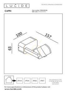 Kinkiet Zewnętrzny Lucide Capri LED Brązowy IP54 8W 33812/08/96 small 3