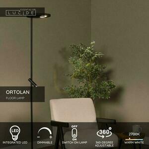 Lampa podłogowa Lucide ORTOLAN czarna LED 6W metal 177 cm 03752/21/30 small 3