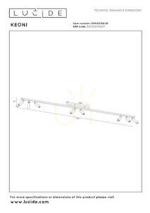 Plafon Lucide KEONI beżowy aluminiowy nowoczesny 8xG9 09943/08/41 small 3