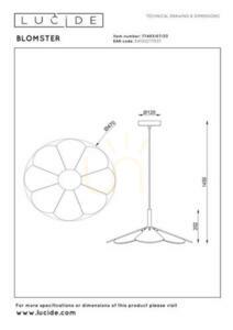 Lampa wisząca Lucide BLOMSTER zielona 47 cm LED 9W 77493/07/33 small 5