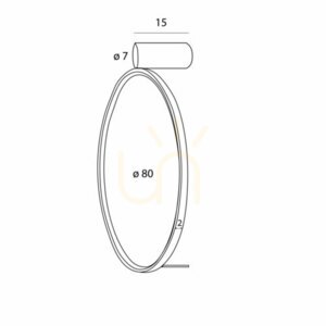 Kinkiet Max Light Visual W0436 biały LED 28W 3000K 80 cm small 0
