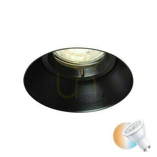 Sprawdź Oczko Sufitowe Ipso R Ip65 Wpuszczana Czarna 230 V Led Gu10 9 W
