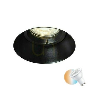 Oczko Sufitowe Ipso R Ip65 Wpuszczana Czarna 230 V Led Gu10 9 W