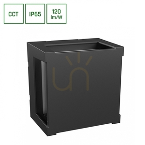 Kinkiet Zewnętrzny Verto Square Cup 10W CCT 230V IP65 160 X160 X110mm Czarny 0 Kinkiet Zewnętrzny Verto Square Cup 10W CCT 230V IP65 160 X160 X110mm Czarny small 0