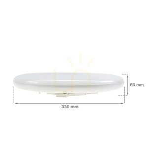 Plafon Nymphea Eco 2 28W WW 230V 120st IP44 Ik07 Fi330x60mm Biały Okrągła small 9