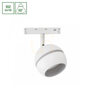 Lampa do Szynoprzewodów System Shift Basic Globe Ring Oprawa Kula 90mm 10W 2700 K Biały small 0