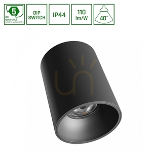 Downlight ORBITO Natynkowa 14 27W WW 230V 40 St IP44 Ugr<19 Ra90 Fi115 X152mm Czarny Okrągła 5 Lat small 0
