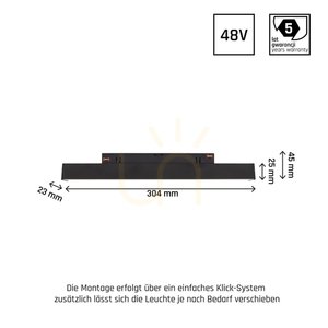 Lampa do Szynoprzewodów System Shift Smart Line S Oprawa Liniowa 304x23x42mm 8W 100st Czarny CCT/Dim 5 Lat Gw. small 2