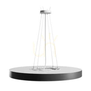 Plafon Nymphea Optima Black 65W CCT 230V 120 St IP20 Fi600 X50mm Biały Czarny Okrągła small 1