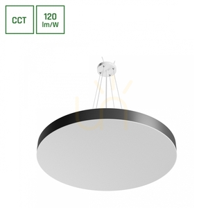 Plafon Nymphea Optima Black 65W CCT 230V 120 St IP20 Fi600 X50mm Biały Czarny Okrągła small 0
