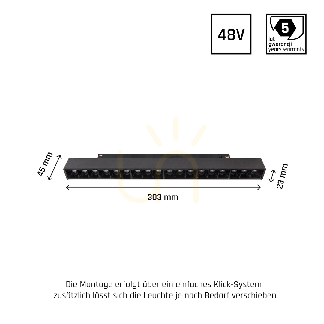 Wyświetl Lampa do Szynoprzewodów System Shift Smart Gridm Oprawa Liniowa 330x23x42mm 17W 40st Czarny CCT/Dim 5 Lat Gw. Lampa do Szynoprzewodów System Shift Smart Gridm Oprawa Liniowa 330x23x42mm 17W 40st Czarny CCT/Dim 5 Lat Gw.