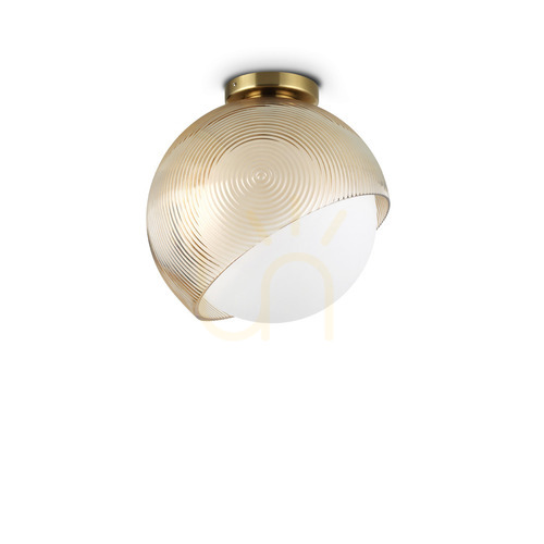 Sprawdź Plafon Ideallux Bloom 366593 mosiądz szkło E27 1x42W 30 cm