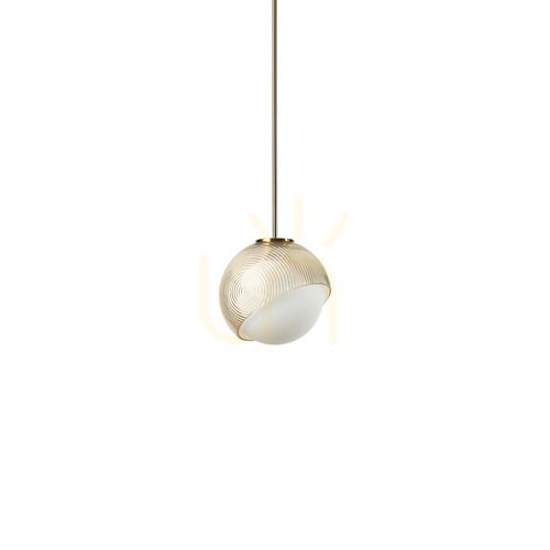 Sprawdź Lampa wisząca Ideallux Bloom 366647 mosiężna szklana E27 17 cm