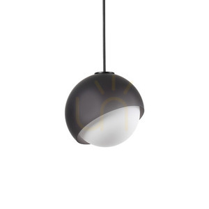 Lampa wisząca Ideallux Bloom 366692 czarna szklana E27 30 cm small 0