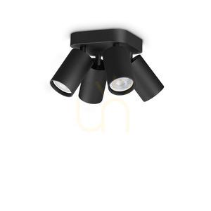 Plafon Ideallux Dynamite 371290 czarny 4xGU10 13,5 cm small 0