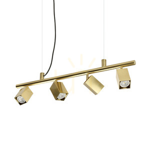 Lampa wisząca Ideallux Dynamite 371399 mosiężna 4xGU10 76 cm small 0